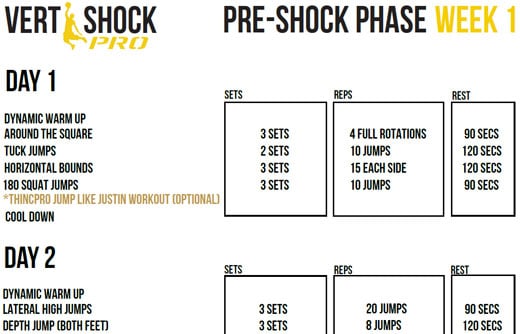 Pre-Shock Phase Workout